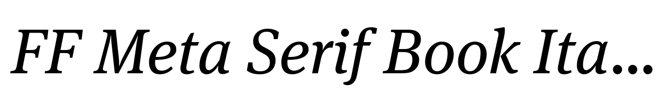 FF Meta Serif Book Italic